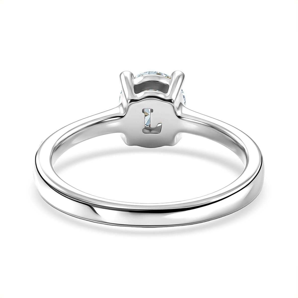 Luxuriant - Lab Grown Diamond (SI-G-H) Solitaire Ring in Rhodium Overlay Sterling Silver 1.00 Ct.