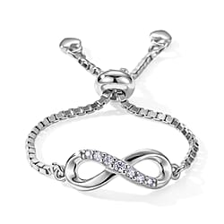 D'Joy - Moissanite Adjustable Infinity Ring in Yellow Gold Plated Sterling Silver