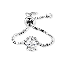 D'Joy - Moissanite Adjustable Ring in Yellow Gold Plated Sterling Silver