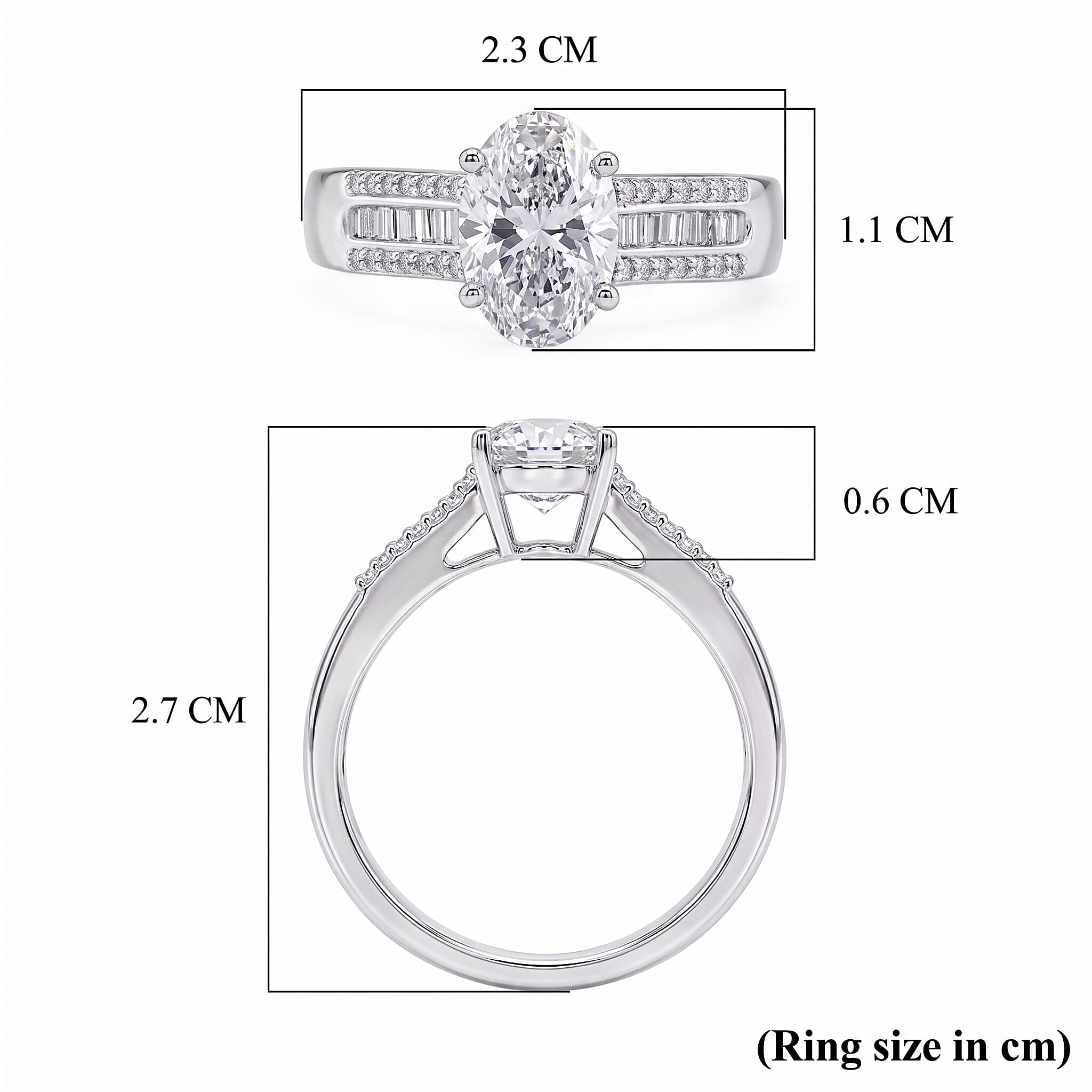 Luxuriant - Lab Grown Diamond (SI-G-H) Ring in Rhodium Overlay Sterling Silver 2.00 Ct.