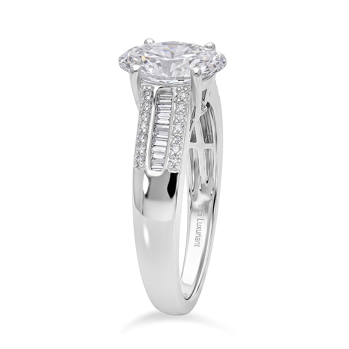 Luxuriant - Lab Grown Diamond (SI-G-H) Ring in Rhodium Overlay Sterling Silver 2.00 Ct.