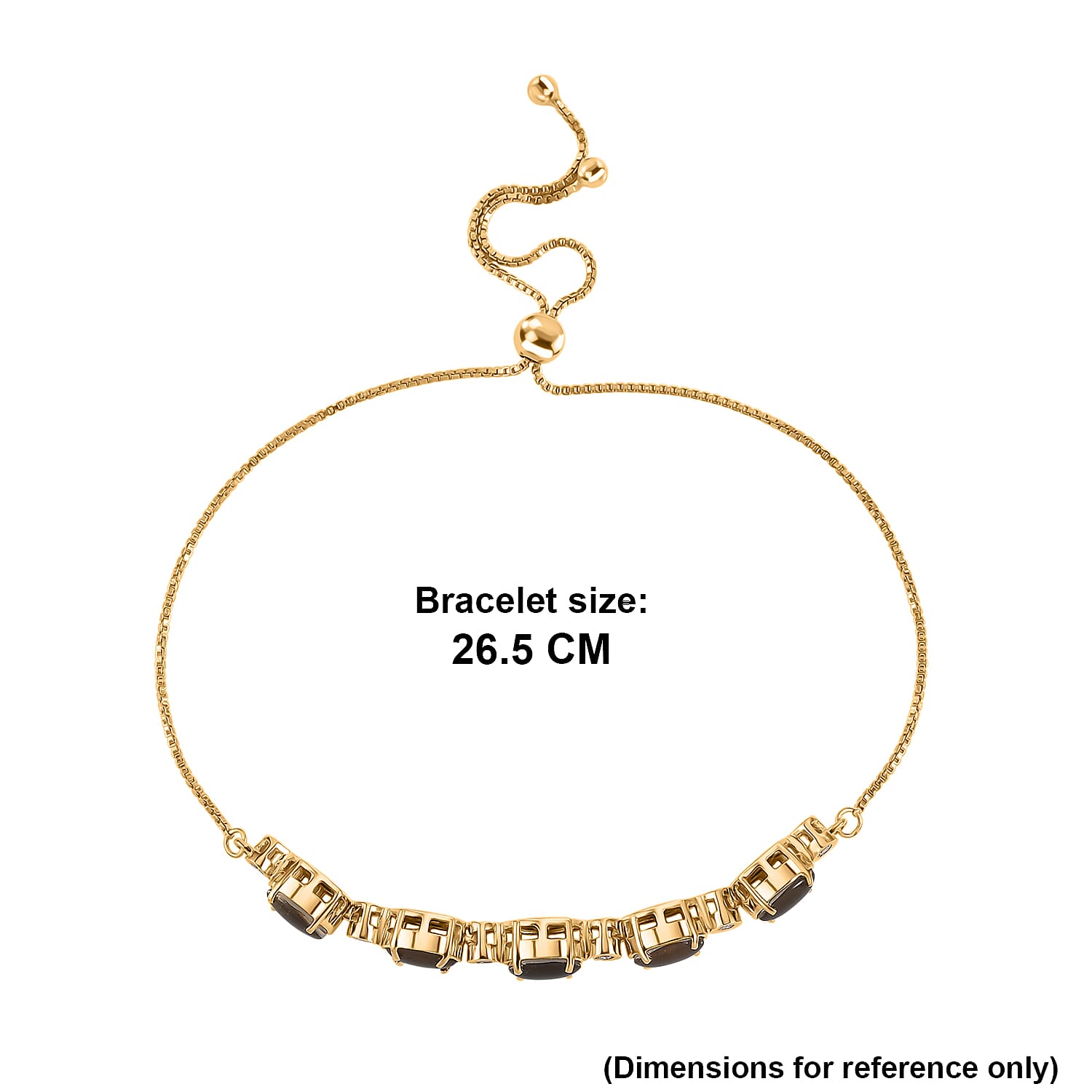 Luxuriant - Ammolite & Lab Grown Diamond (SI-G-H) Adjustable Bracelet (Size - 10.5) in 18K Vermeil Yellow Gold Plated Sterling Silver 4.50 Ct.