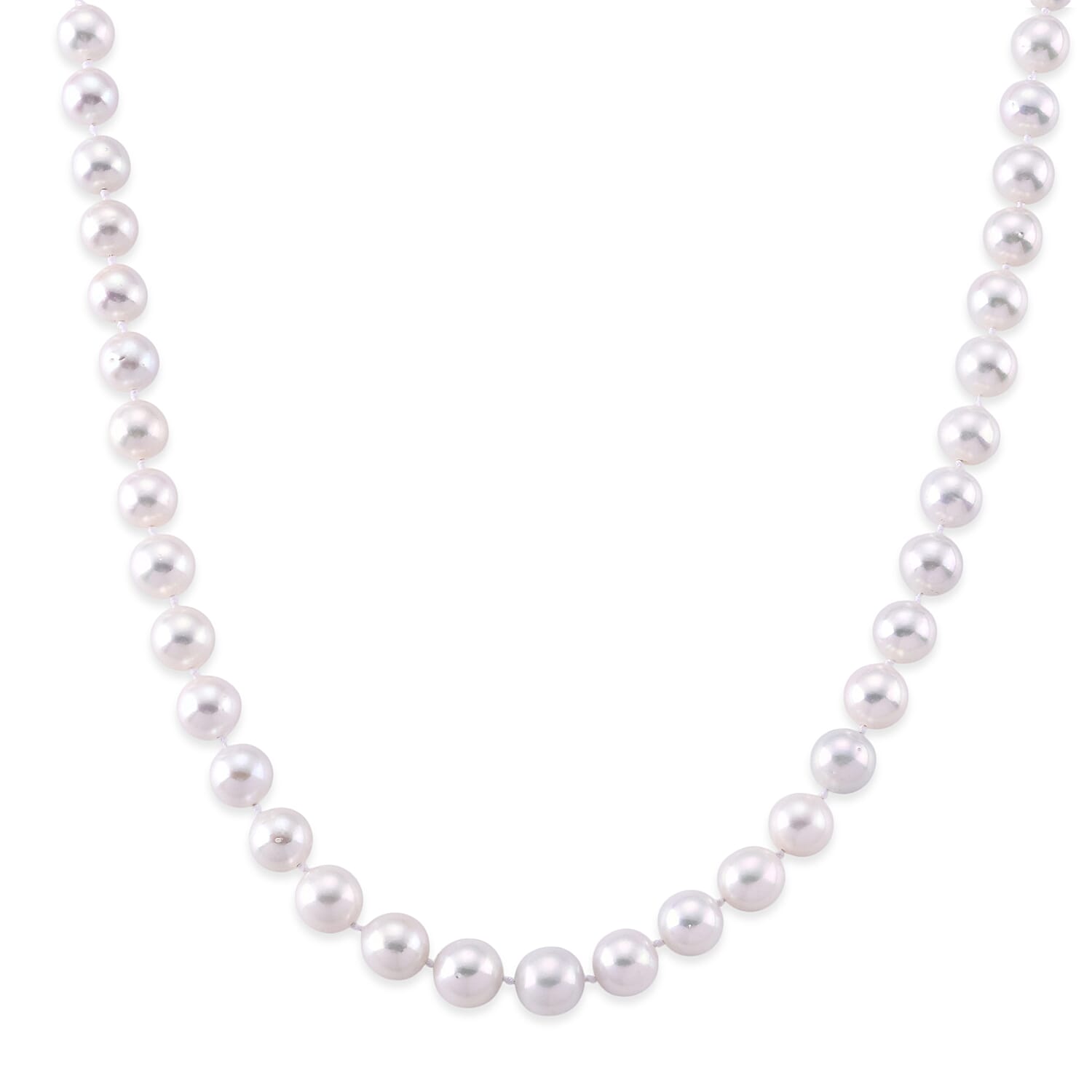 AAAA Rare Size Edison Pearl (9mm- 11mm) Sterling Silver Necklace (20 Inch) with Magnetic Clasp