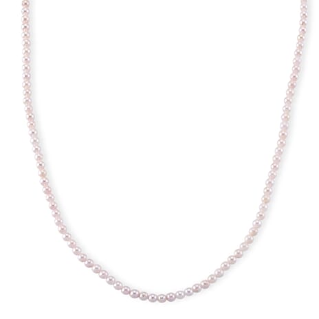 D'Joy - Japanese Akoya Pearl Beads Necklace (Size - 20) with Magnetic Lock in Yellow Gold Plated Sterling Silver 127.00 Ct.
