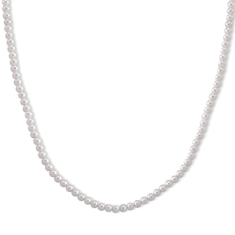Rare Find - AAAA Akoya Pearl Necklace (Size - 20-2 Ext) in Yellow Gold Plated Sterling Silver