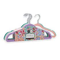 MEGA DEAL - Set of 25 Floral Velvet Cloth Hangers - Multi Colour