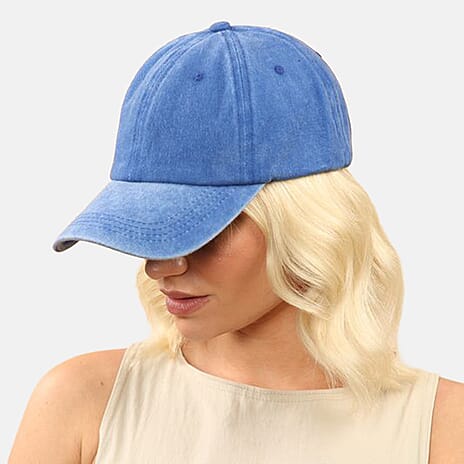 Ladies Fashion Mix Washed Twill Baseball Cap (56cm) - Royal Blue