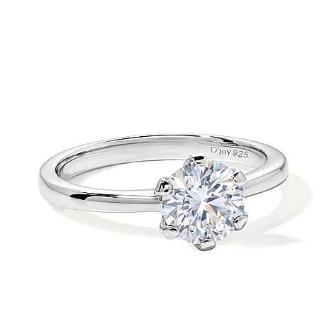Royal Bali Collection - D'Joy Moissanite Solitaire Ring in 18K Vermeil Rose Gold Plated Sterling Silver 1.00 Ct.