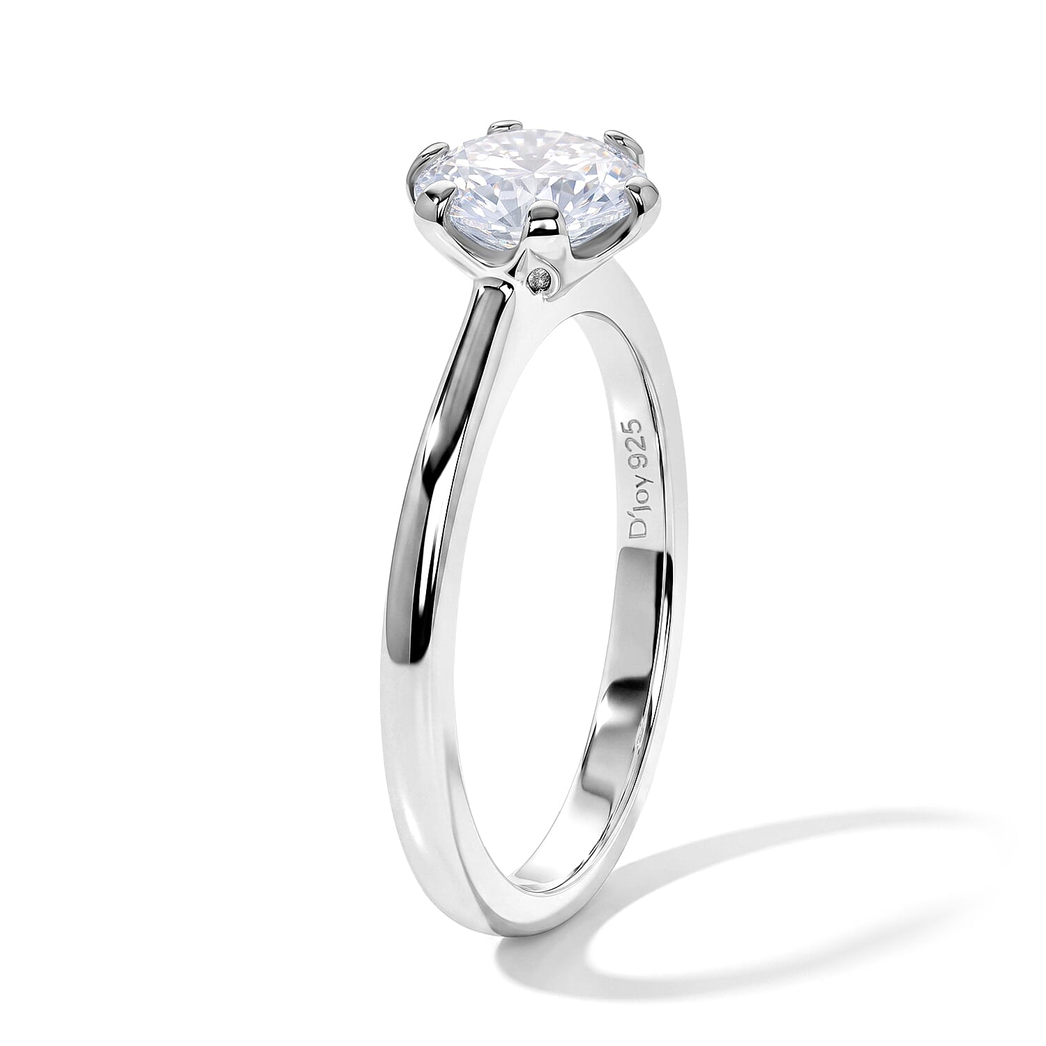 Royal Bali Collection - D'Joy Moissanite Solitaire Ring in 18K Vermeil Rose Gold Plated Sterling Silver 1.00 Ct.