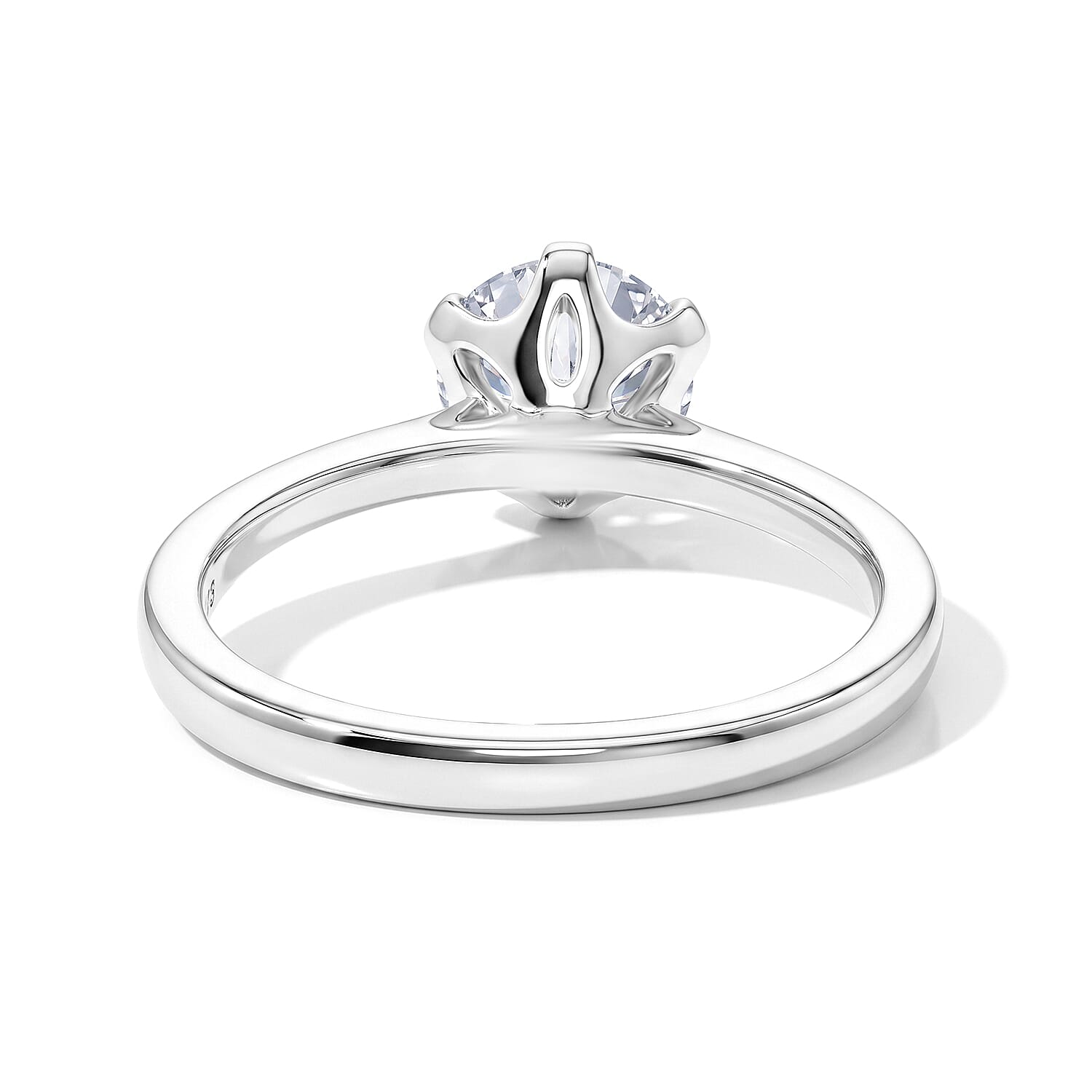 Royal Bali Collection - D'Joy Moissanite Solitaire Ring in 18K Vermeil Rose Gold Plated Sterling Silver 1.00 Ct.