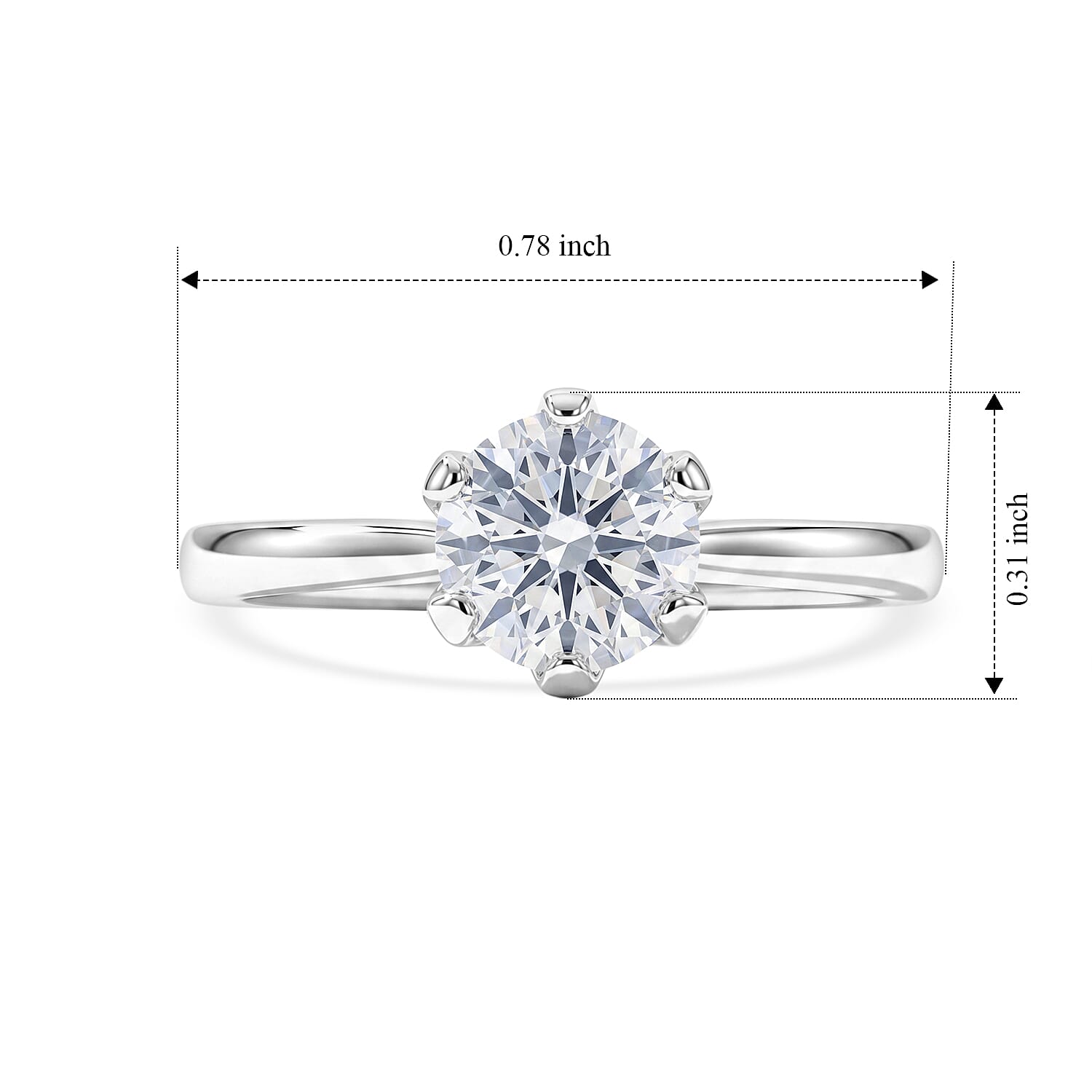 Royal Bali Collection - D'Joy Moissanite Solitaire Ring in 18K Vermeil Rose Gold Plated Sterling Silver 1.00 Ct.
