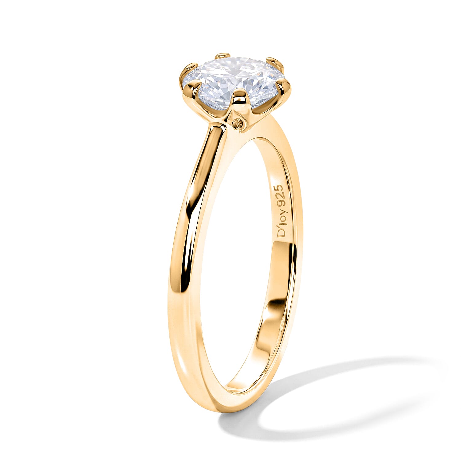 Royal Bali Collection - D'Joy Moissanite Solitaire Ring in Sterling Silver 1.00 Ct.