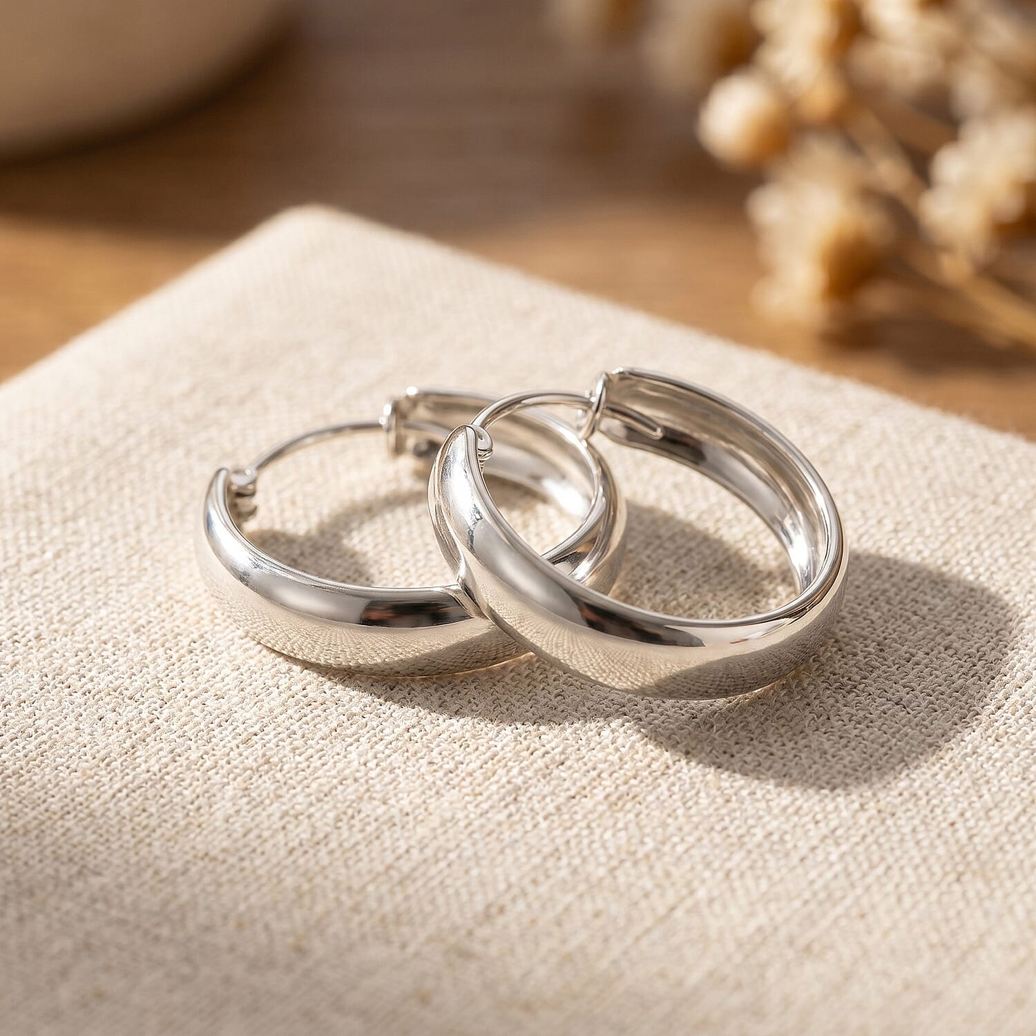 Sterling Silver Hoop Earring with Clasp