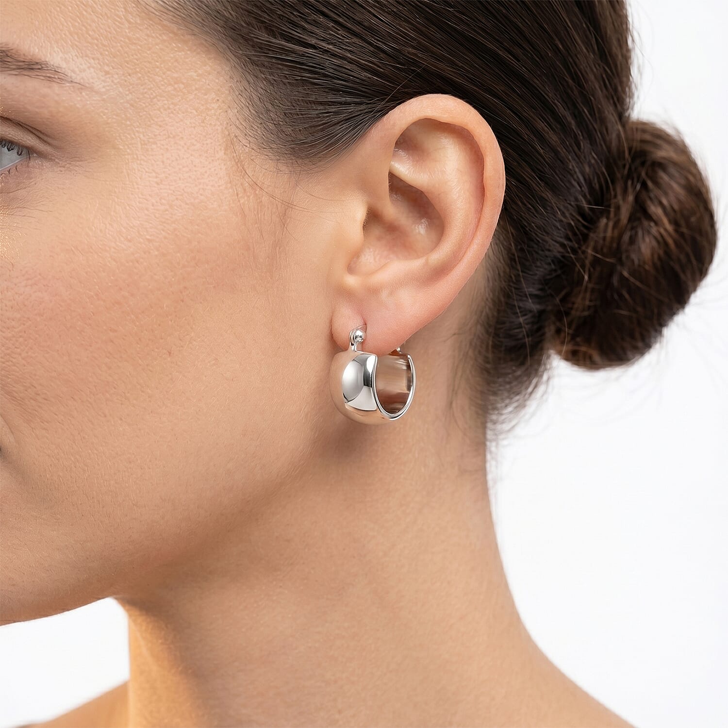 Sterling Silver Hoop Earring with Clasp