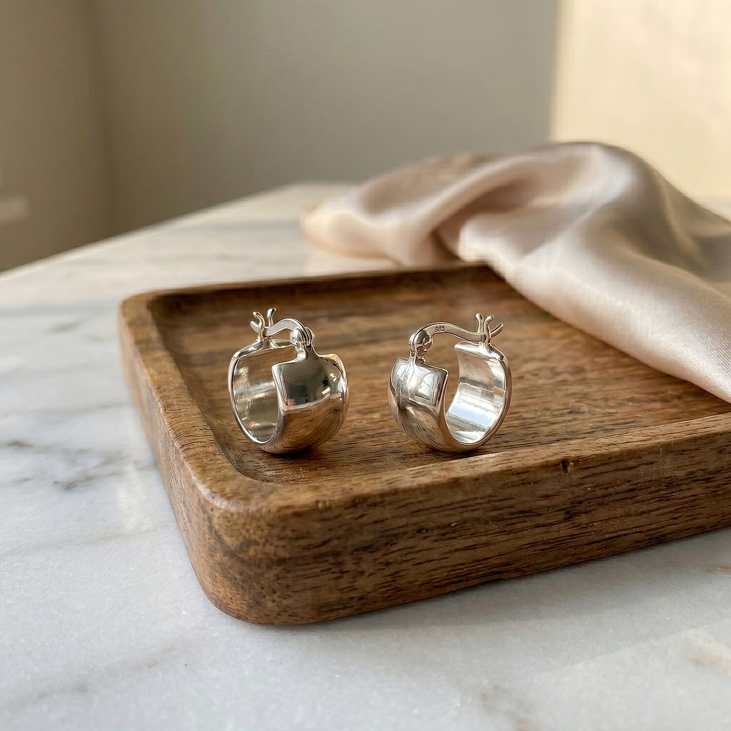Sterling Silver Hoop Earring with Clasp