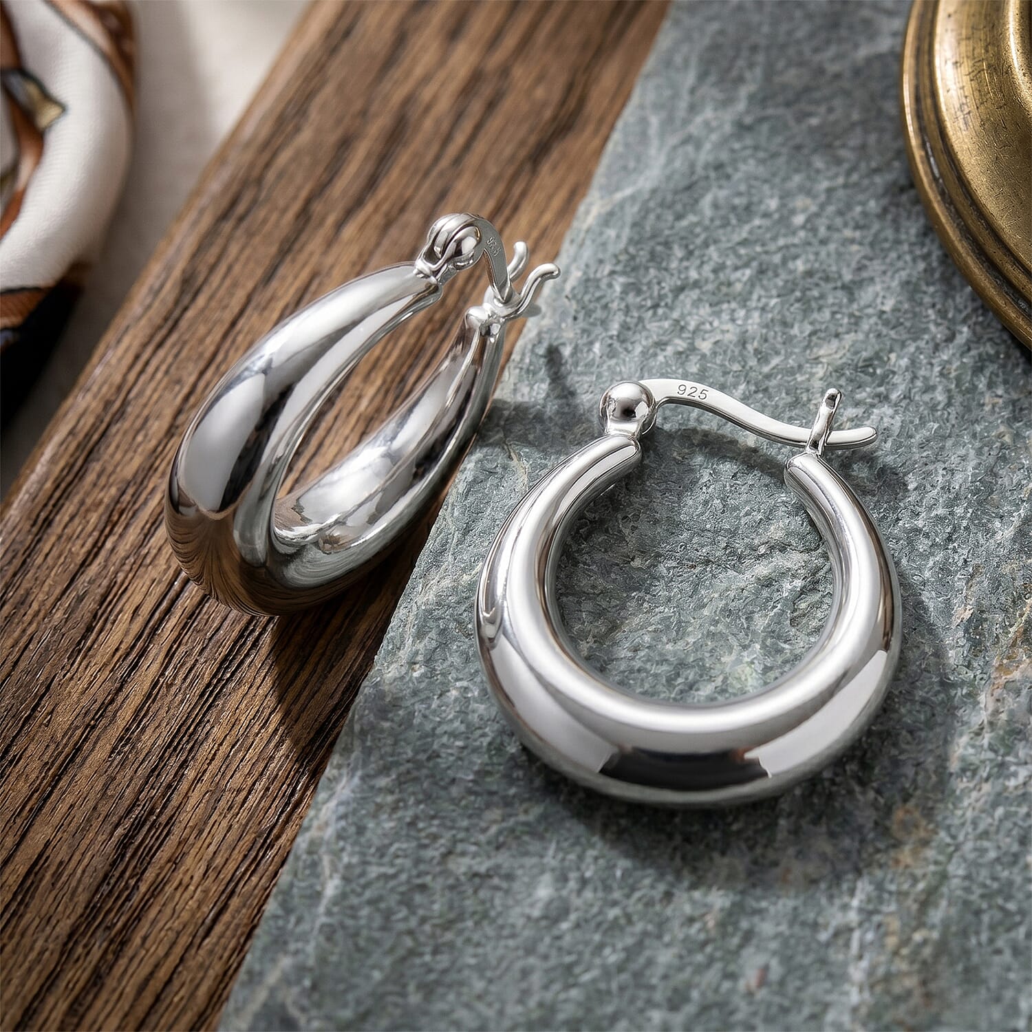 Sterling Silver Hoop Earring with Clasp