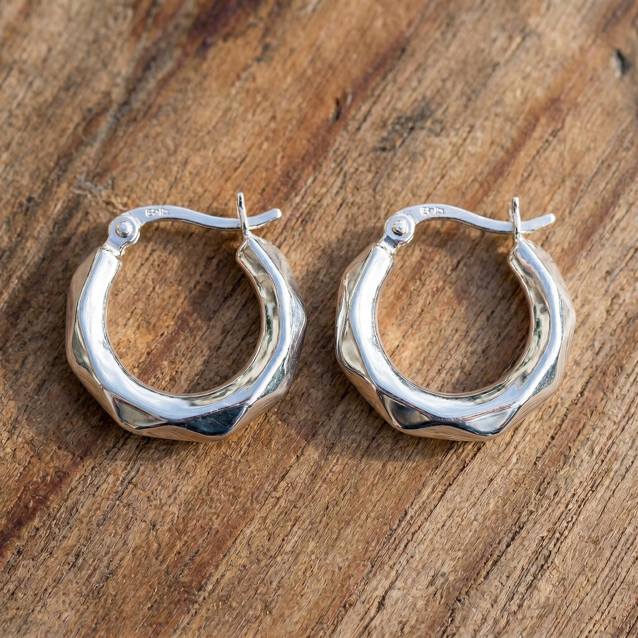 Sterling Silver Hoop Earring with Clasp