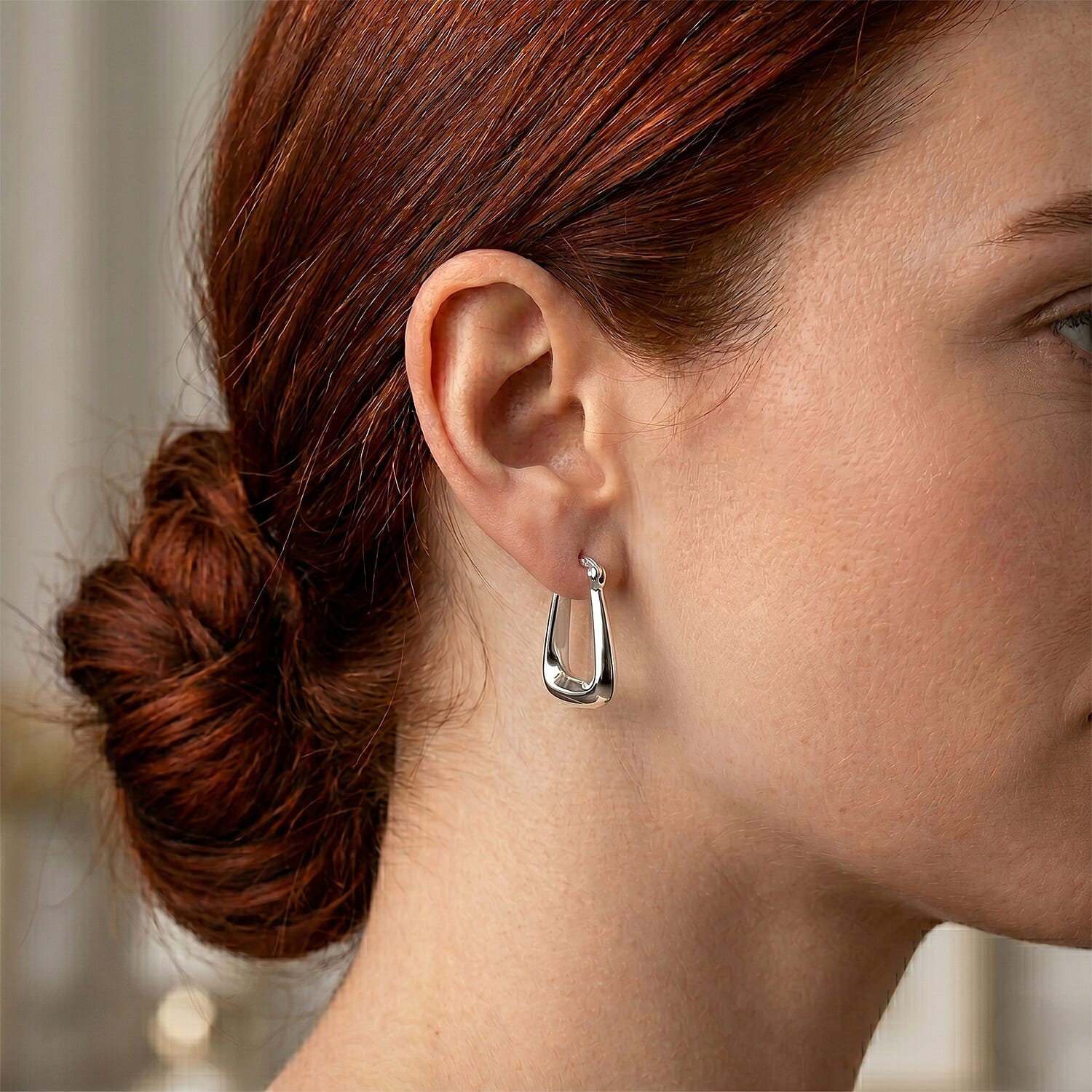 Sterling Silver Hoop Earring with Clasp