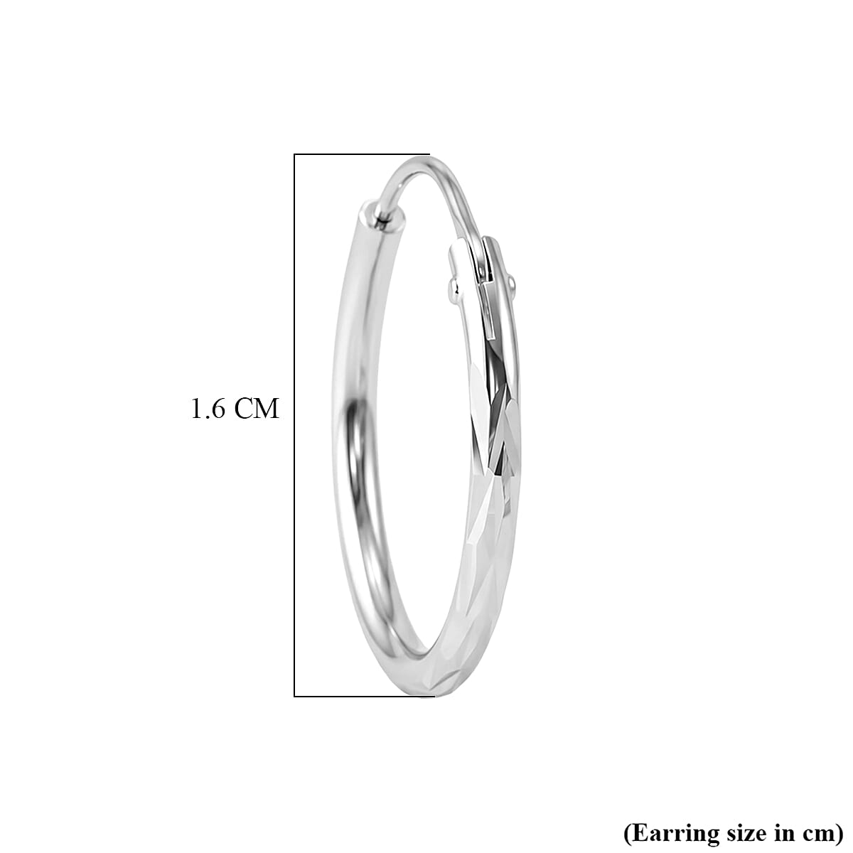 Sterling Silver Hoop Earring with Clasp