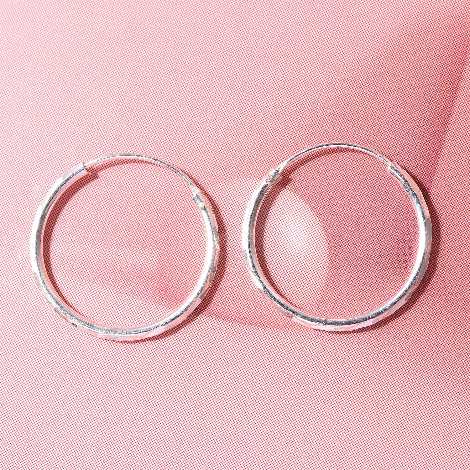 Closeout Deal - Sterling Silver Hoop Earring with Clasp