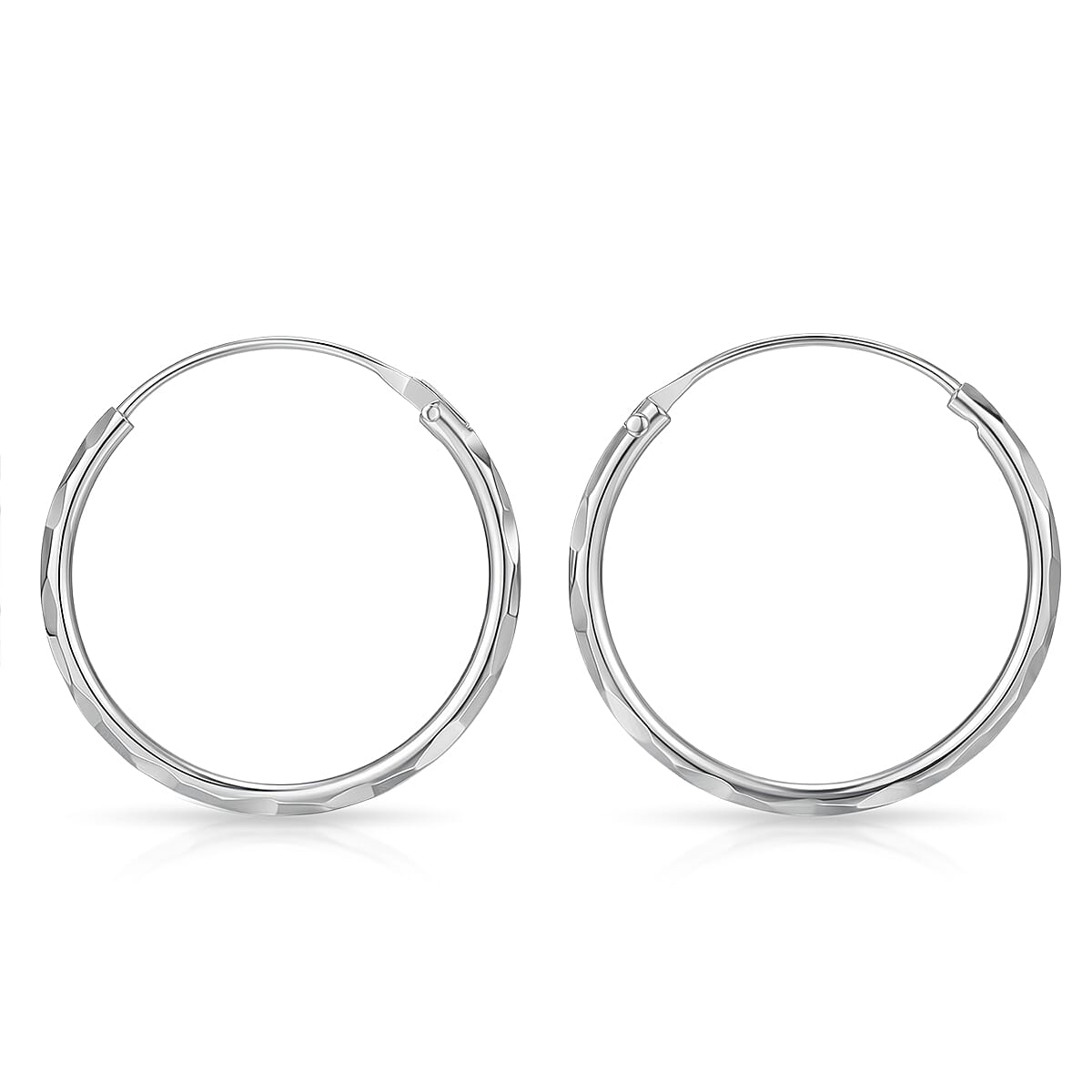 Closeout Deal - Sterling Silver Hoop Earring with Clasp