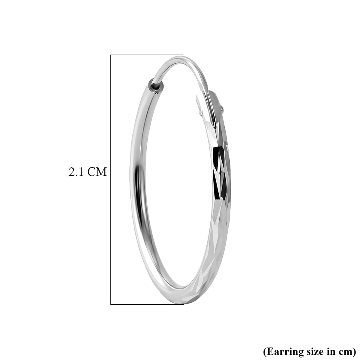 Closeout Deal - Sterling Silver Hoop Earring with Clasp