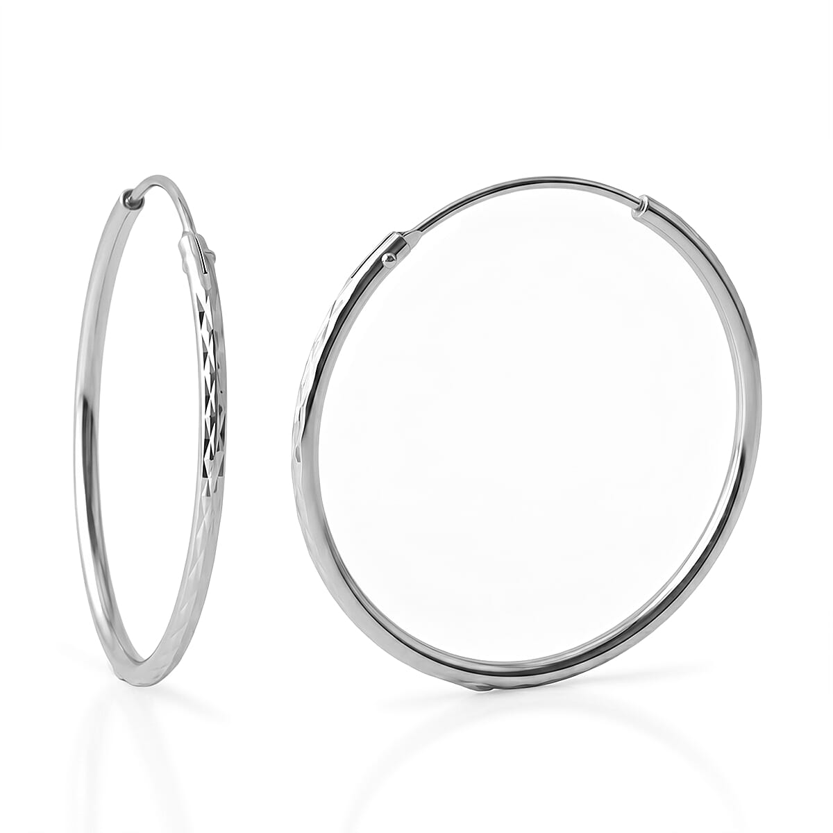 Sterling Silver Hoop Earring with Clasp