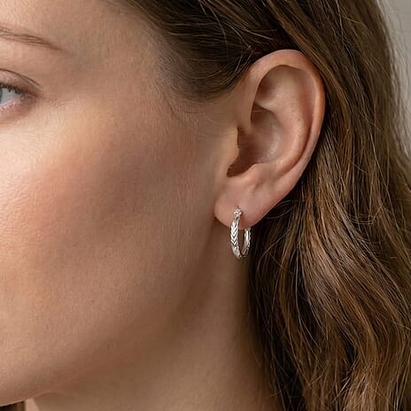 Closeout Deal - Sterling Silver Hoop Earring with Clasp
