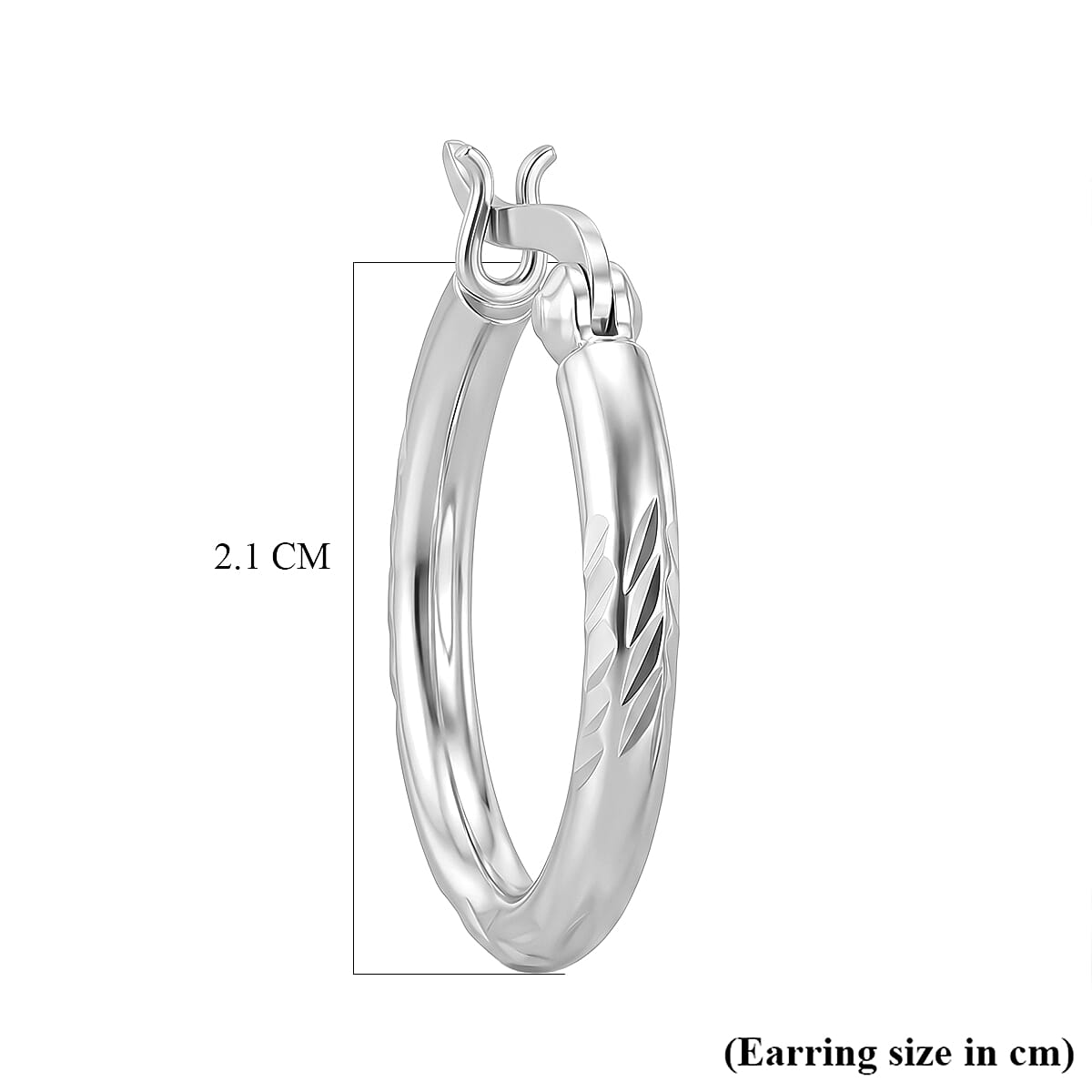 Closeout Deal - Sterling Silver Hoop Earring with Clasp