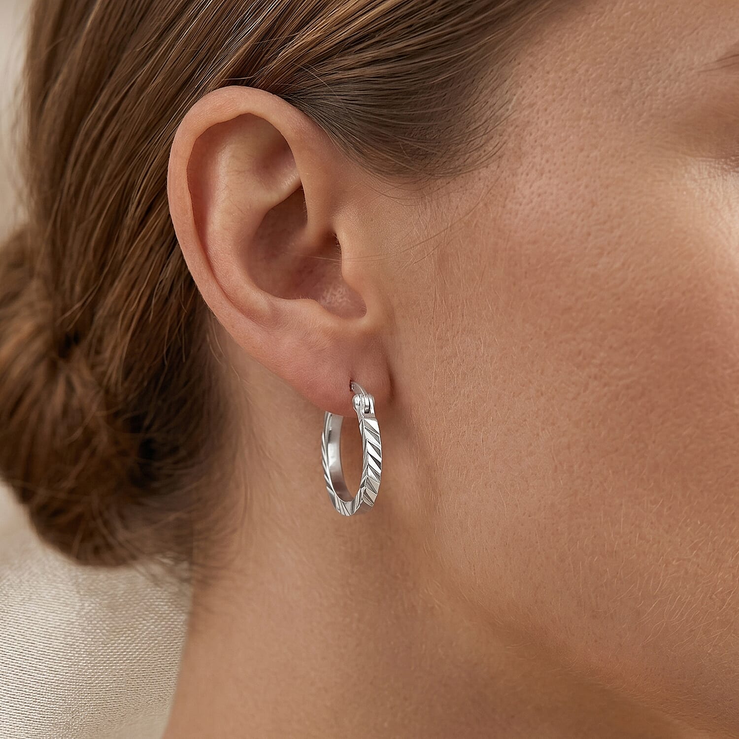 Sterling Silver Hoop Earring with Clasp