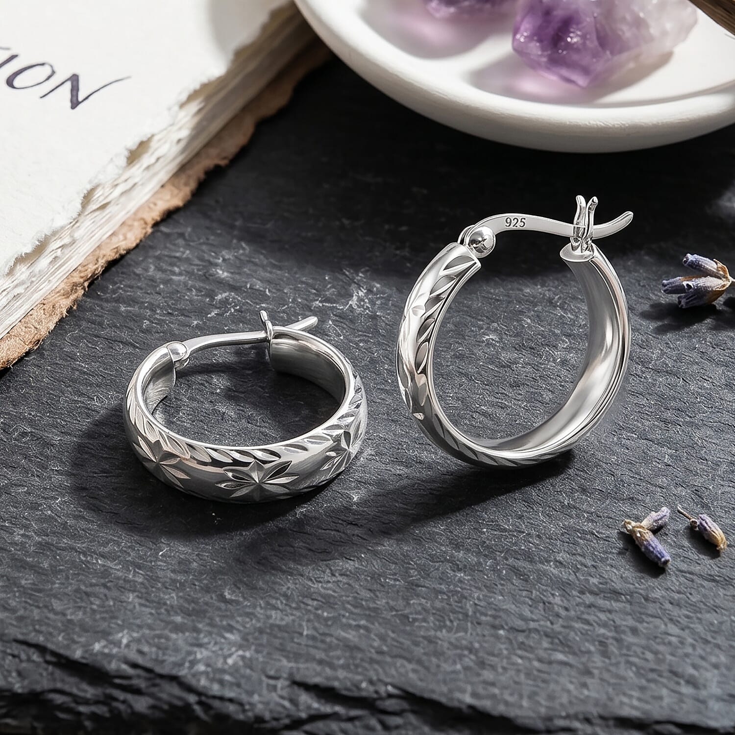 Sterling Silver Hoop Earring with Clasp