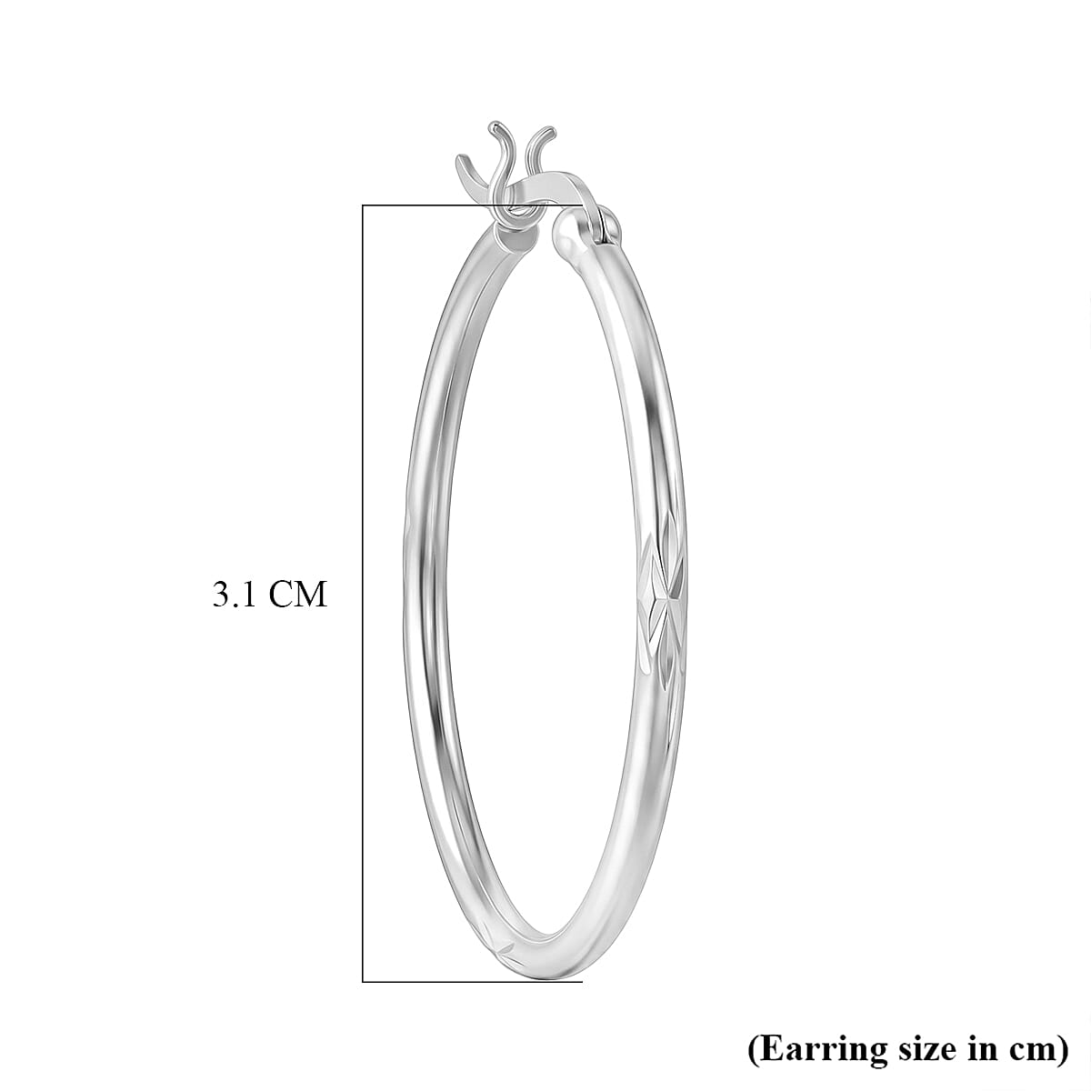Sterling Silver Hoop Earring with Clasp