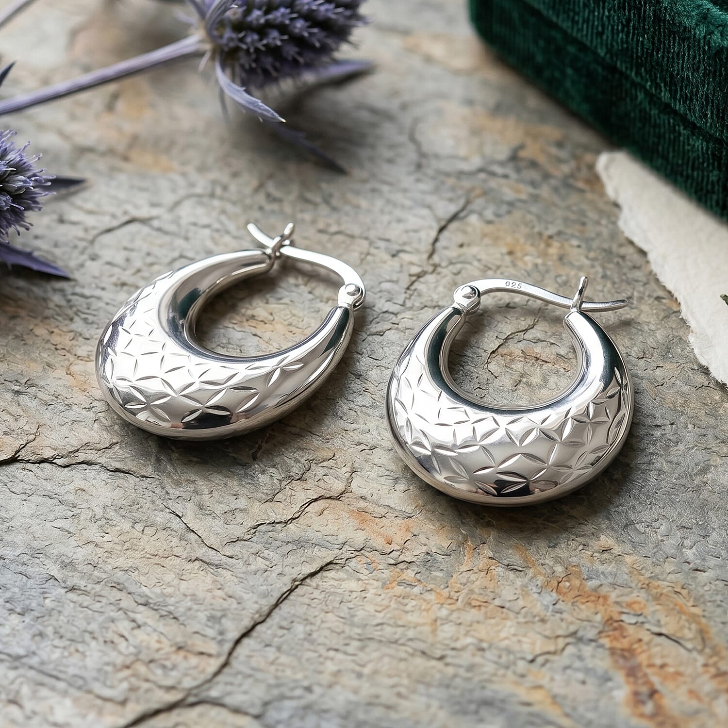 Sterling Silver Hoop Earring with Clasp