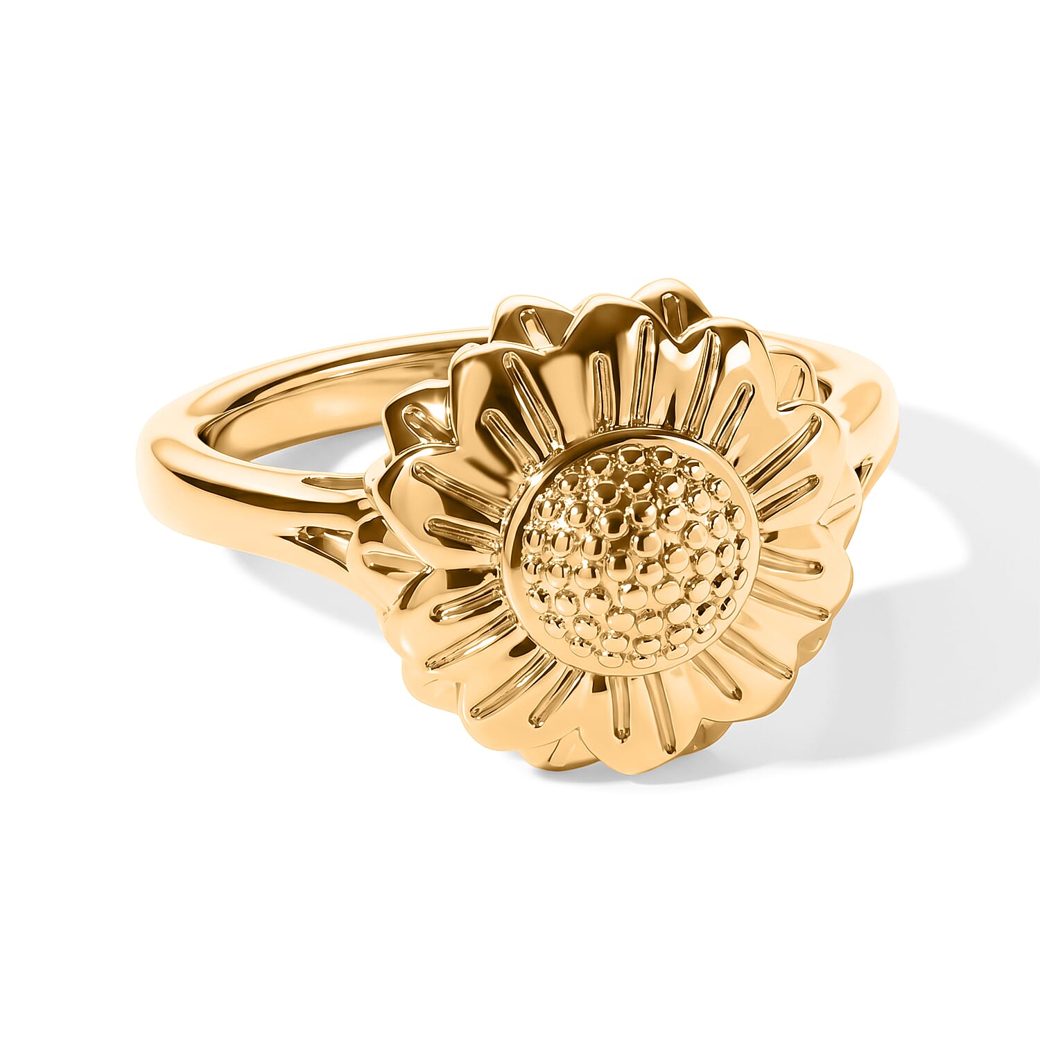EverTrue Bronzella Collection - Floral Ring in Yellow Gold Tone