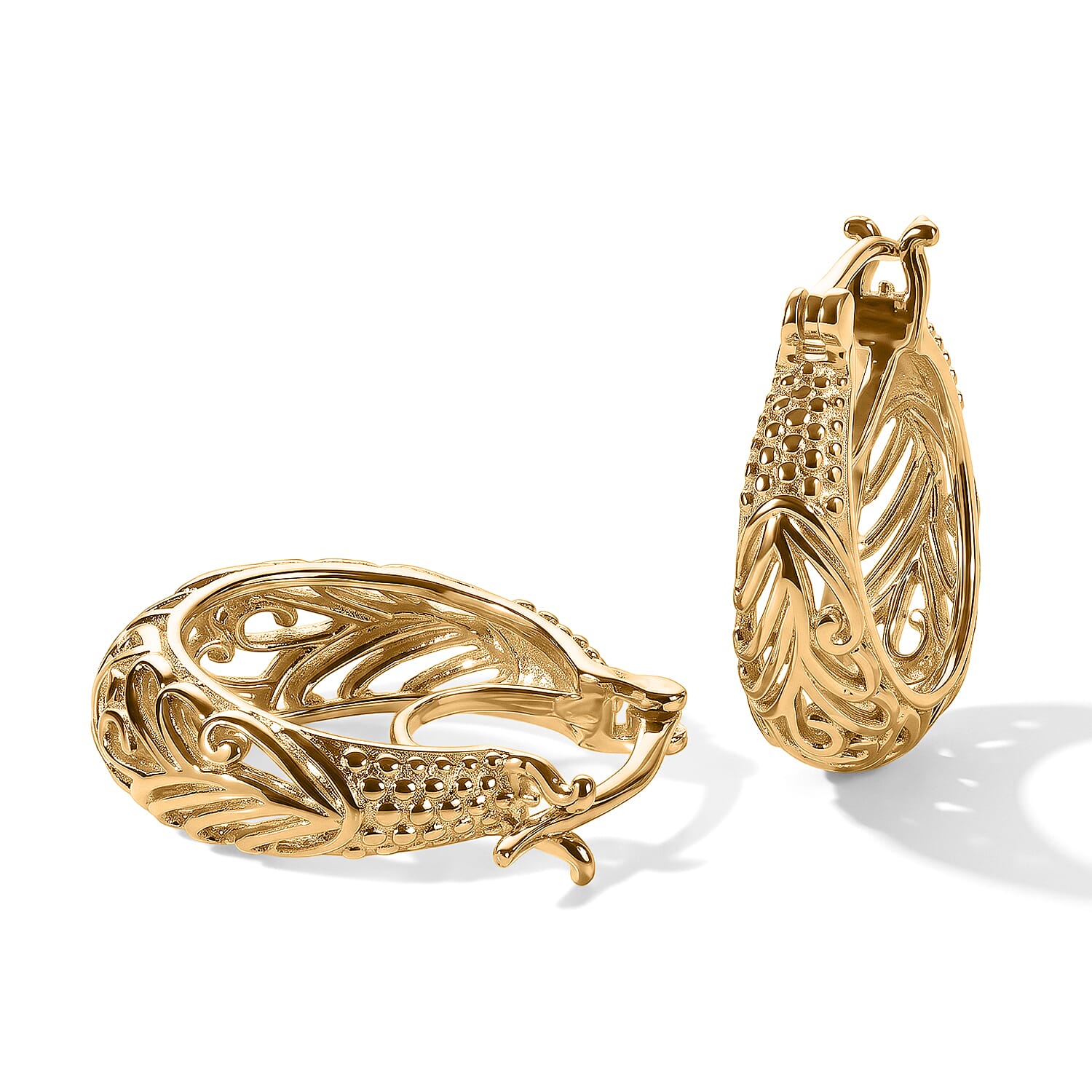 EverTrue Bronzella Collection - Full Hoop Earring with Clasp Back in 18K Gold Plating
