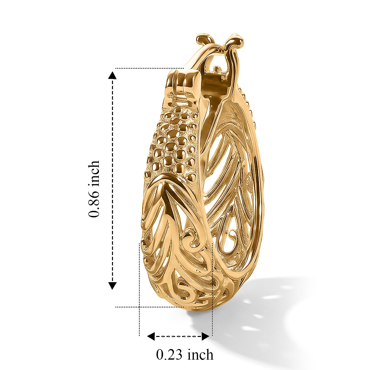 EverTrue Bronzella Collection - Full Hoop Earring with Clasp Back in 18K Gold Plating