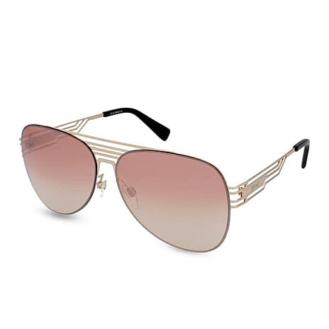 Just Cavalli Unisex Aviator Sunglasses With Yellow Lenses - Rose Gold
