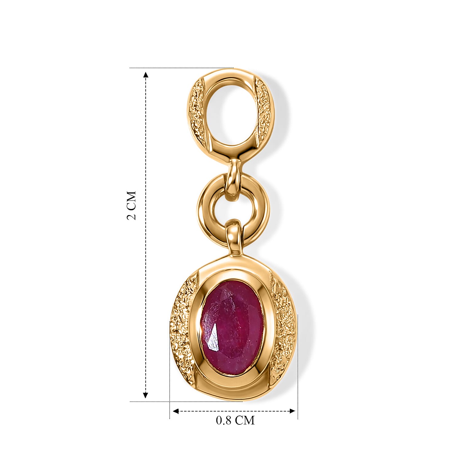 D'Joy African Ruby Dangling Earring Sterling Silver  1.372  Ct.