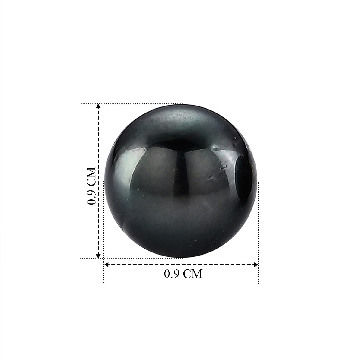 D'Joy - Tahitian Pearl (8-9mm) Stud Ball Earring with Push Back in Yellow Gold Plated Sterling Silver 8.00 Ct.