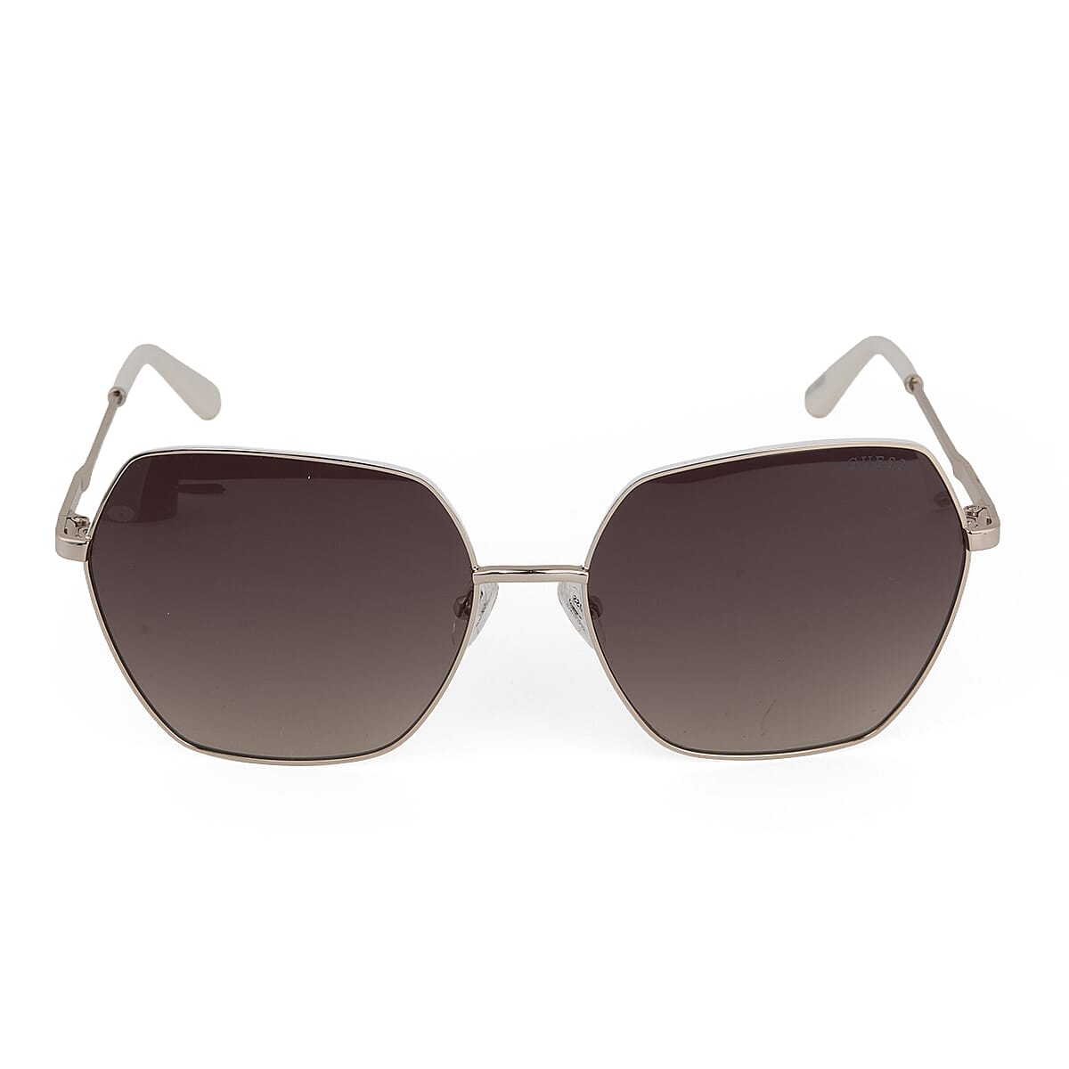 Guess Ladies Large Gold Square Metal Sunglasses 7785 32F