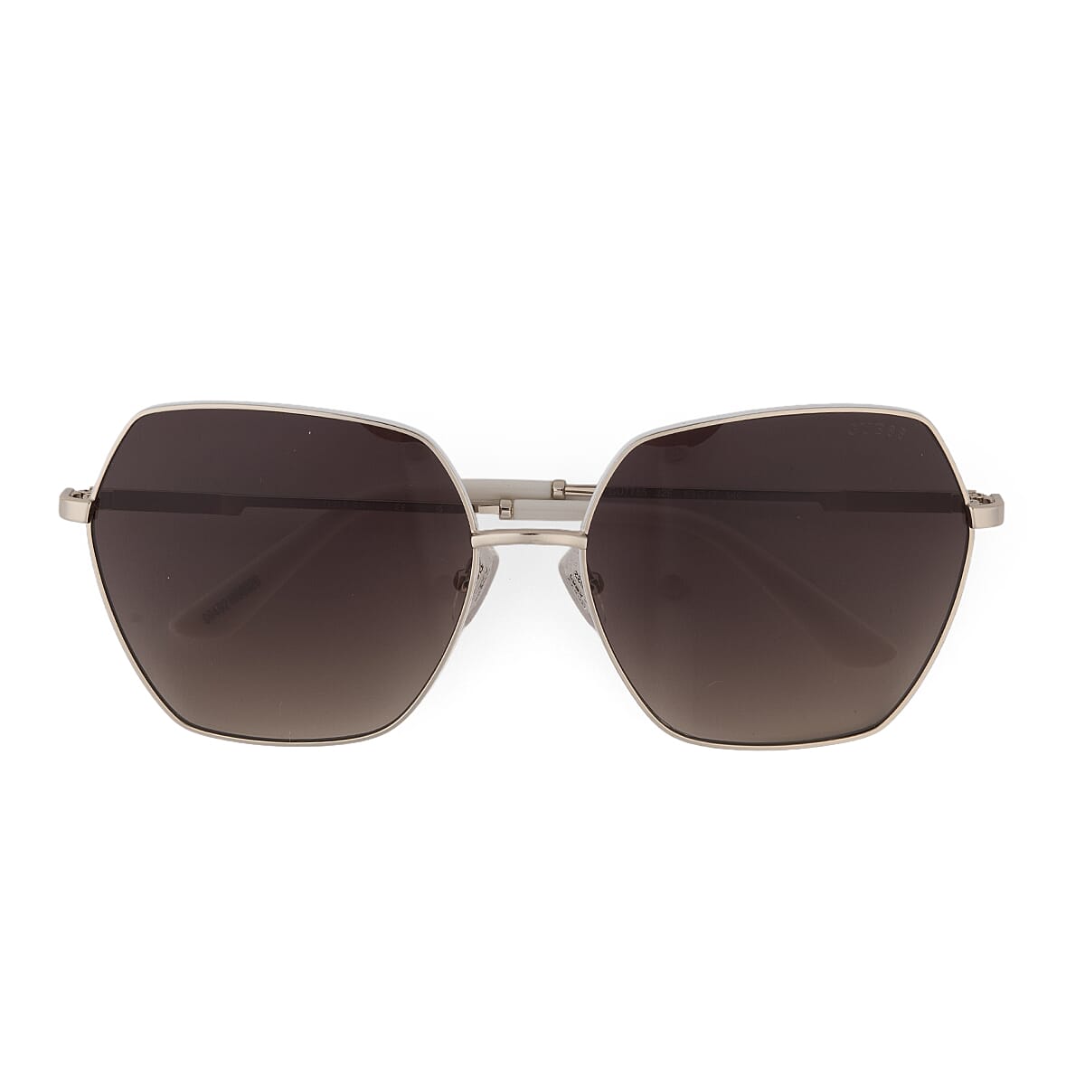 Guess Ladies Large Gold Square Metal Sunglasses 7785 32F