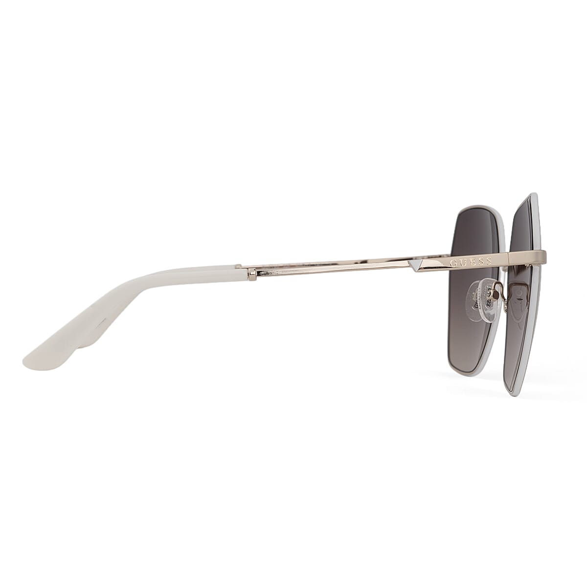 Guess Ladies Large Gold Square Metal Sunglasses 7785 32F