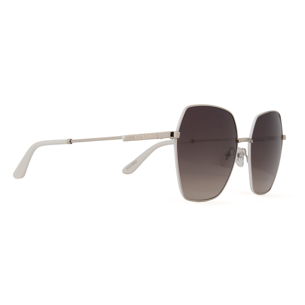Guess Ladies Large Gold Square Metal Sunglasses 7785 32F