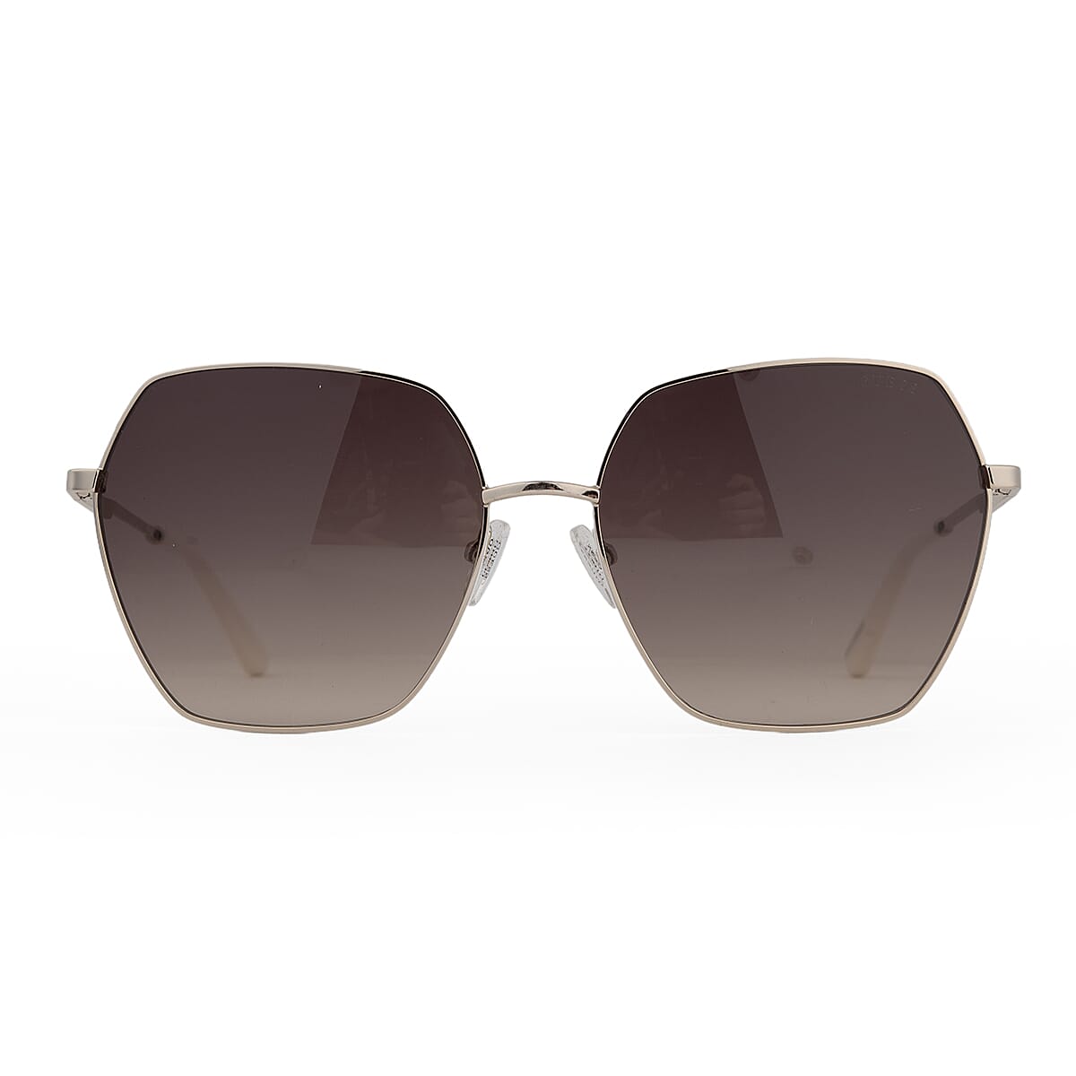 Guess Ladies Large Gold Square Metal Sunglasses 7785 32F