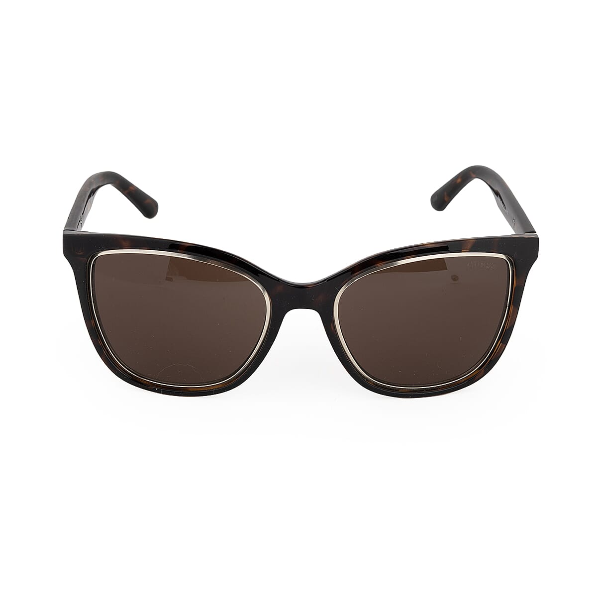 GUESS 7467 52E - Ladies Square Tortoise Plastic Sunglass