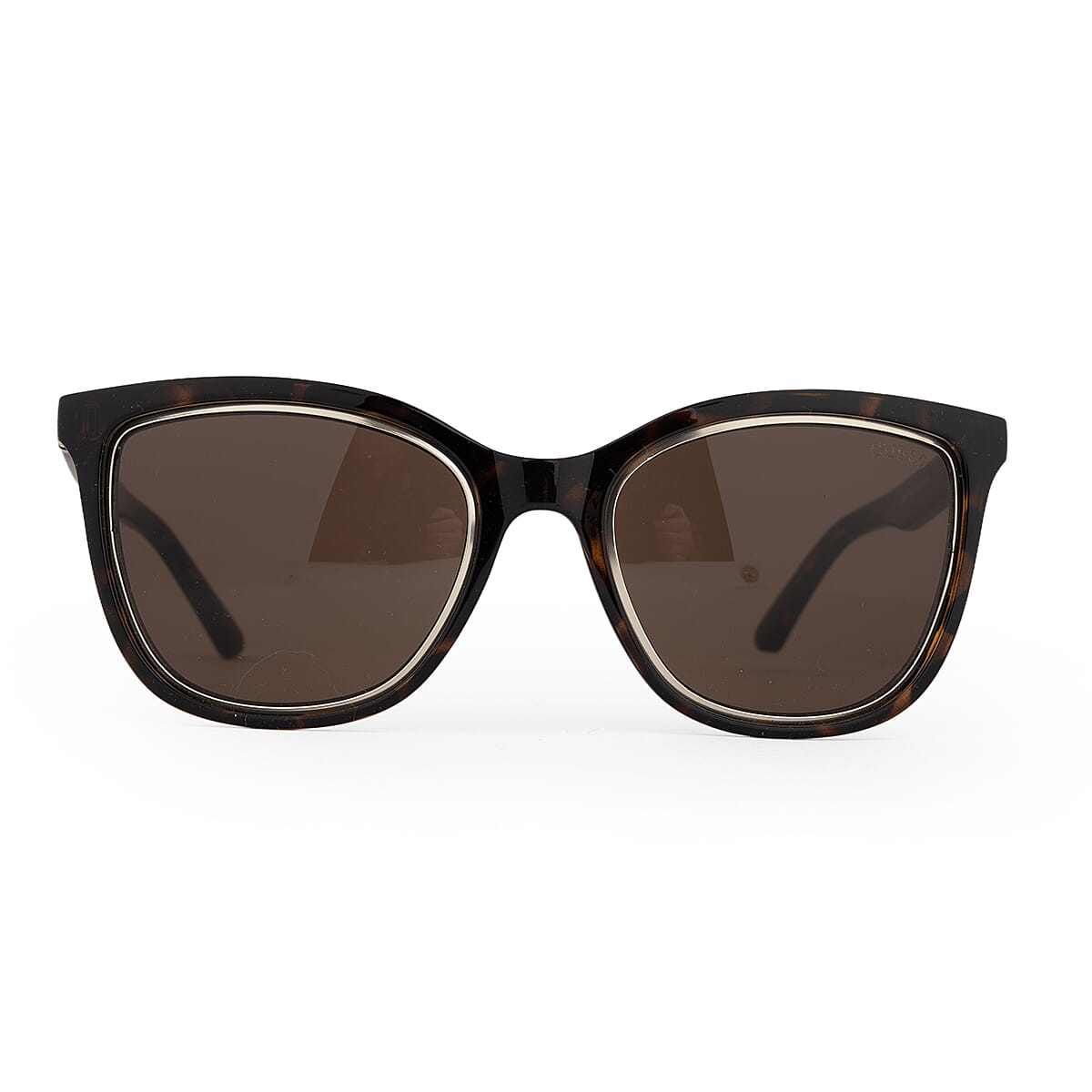GUESS 7467 52E - Ladies Square Tortoise Plastic Sunglass