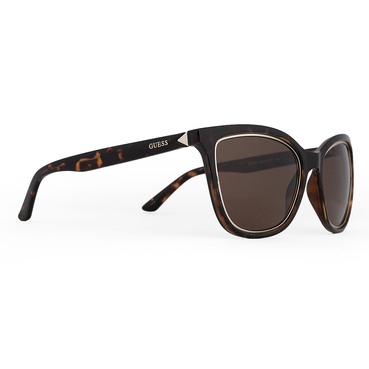 GUESS 7467 52E - Ladies Square Tortoise Plastic Sunglass