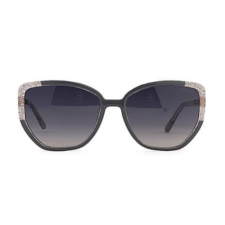 GUESS - Ladies Square Grey & Gold Sunglasses