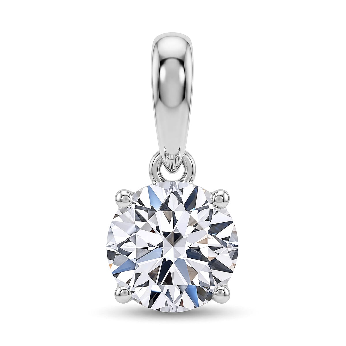 Luxuriant - 9K White Gold SGL Certified Lab Grown Diamond (SI-G-H) Solitaire Pendant 1.00 Ct.