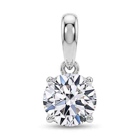 Luxuriant - 9K White Gold SGL Certified Lab Grown Diamond (SI-G-H) Solitaire Pendant 1.00 Ct.